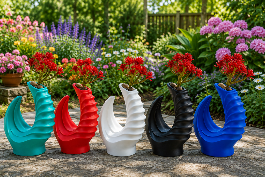 Modern Spiral Bud Vase | 3D Printed Decorative Vase | Minimalist Flower Vase | Small Desktop Vase | Contemporary Home Decor
