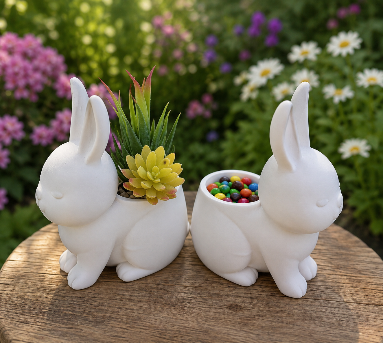 Bunny Planter – Cute Rabbit Succulent Pot – Modern Spring Decor – Small Indoor Plant Holder – Easter Gift Idea