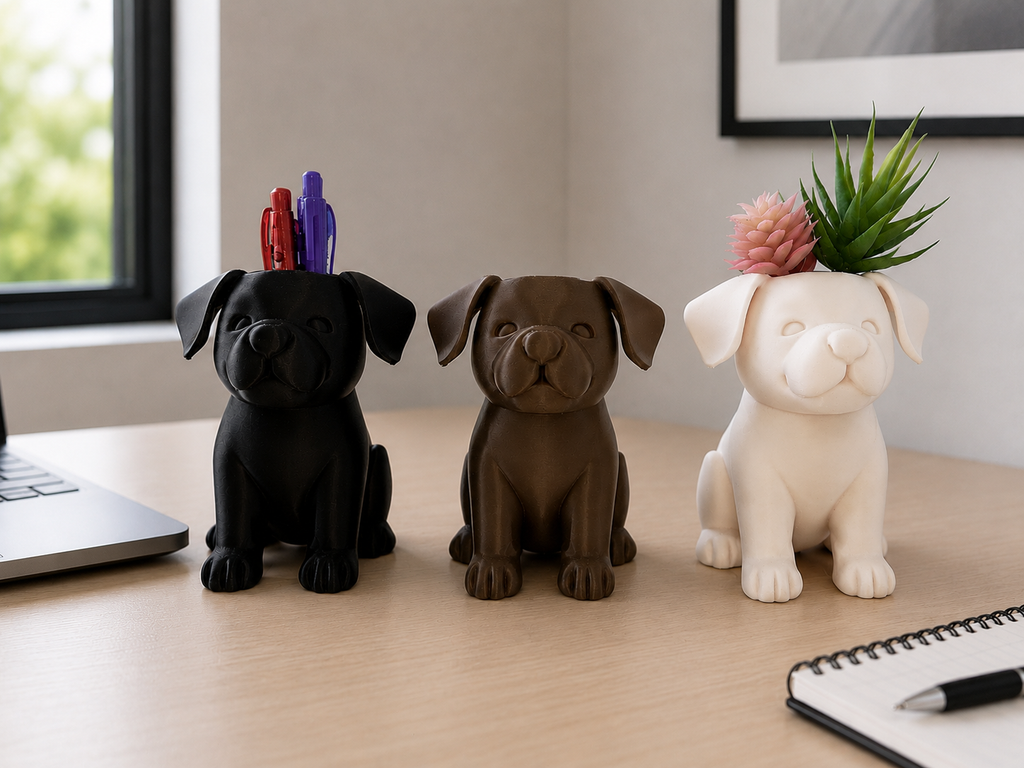 Dog Planter – Cute Puppy Succulent Pot – Modern Desk Plant Holder – Small Indoor Decorative Planter – Gift for Dog Lovers