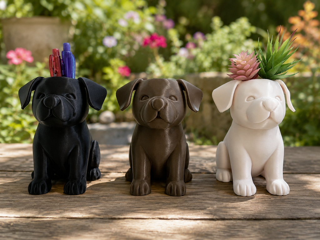 Dog Planter – Cute Puppy Succulent Pot – Modern Desk Plant Holder – Small Indoor Decorative Planter – Gift for Dog Lovers