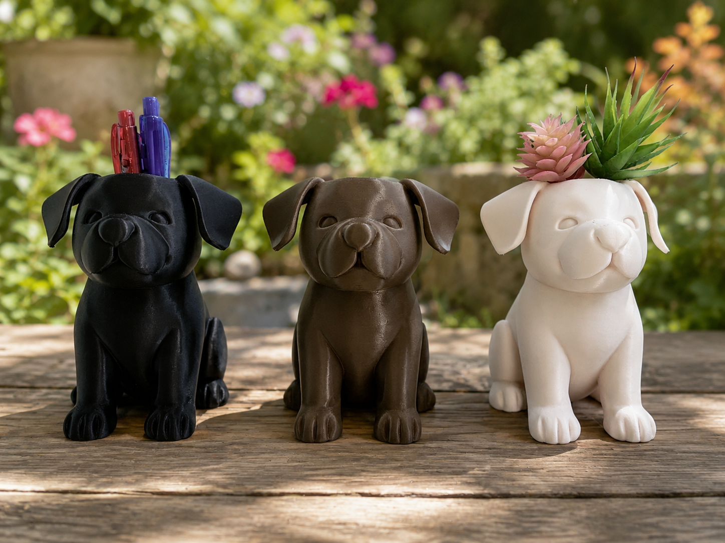 Dog Planter – Cute Puppy Succulent Pot – Modern Desk Plant Holder – Small Indoor Decorative Planter – Gift for Dog Lovers