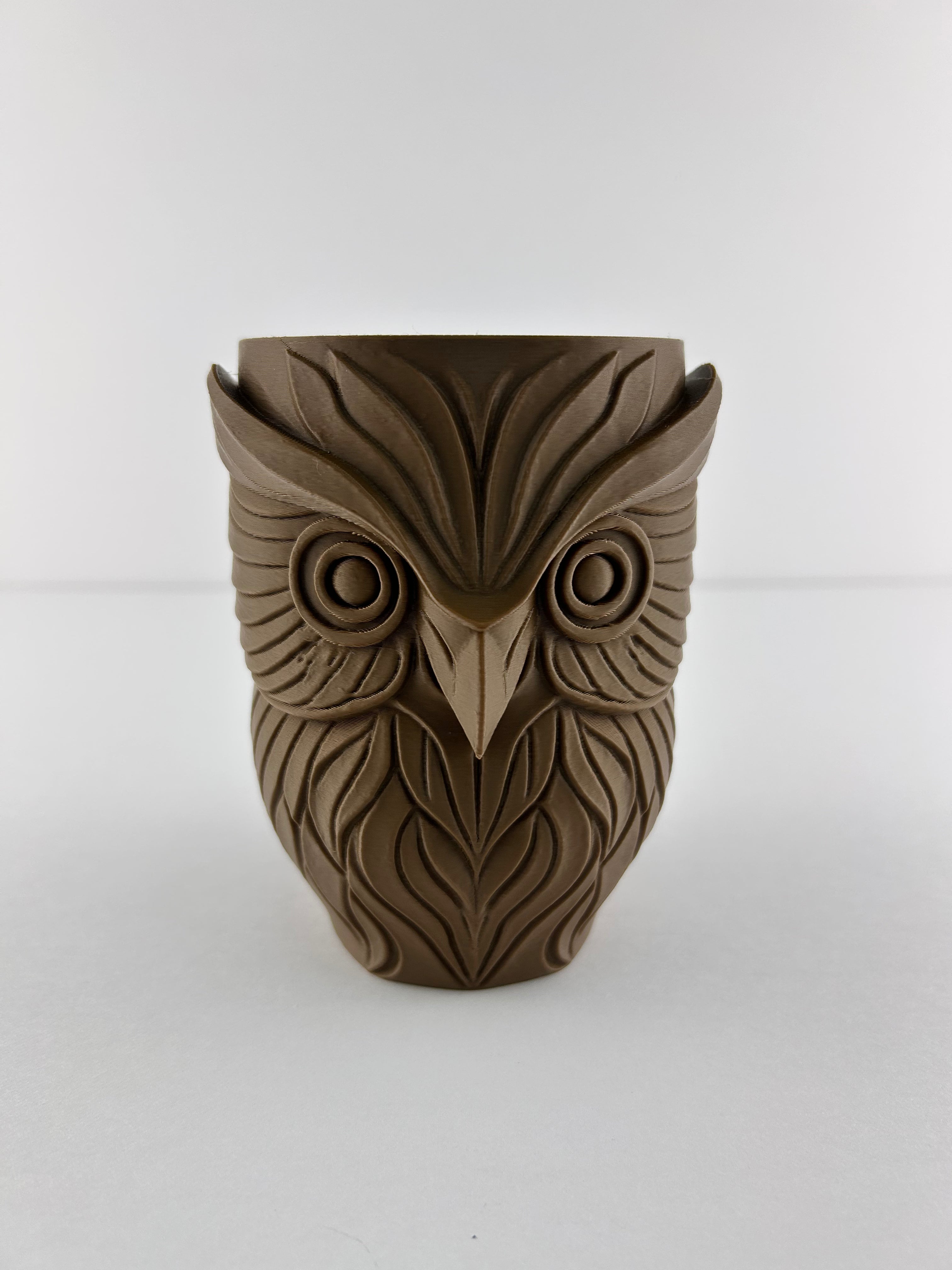 Owl Planter – Decorative Owl Succulent Pot – Modern Woodland Plant Holder – Desk & Shelf Decor – Unique Gift Idea