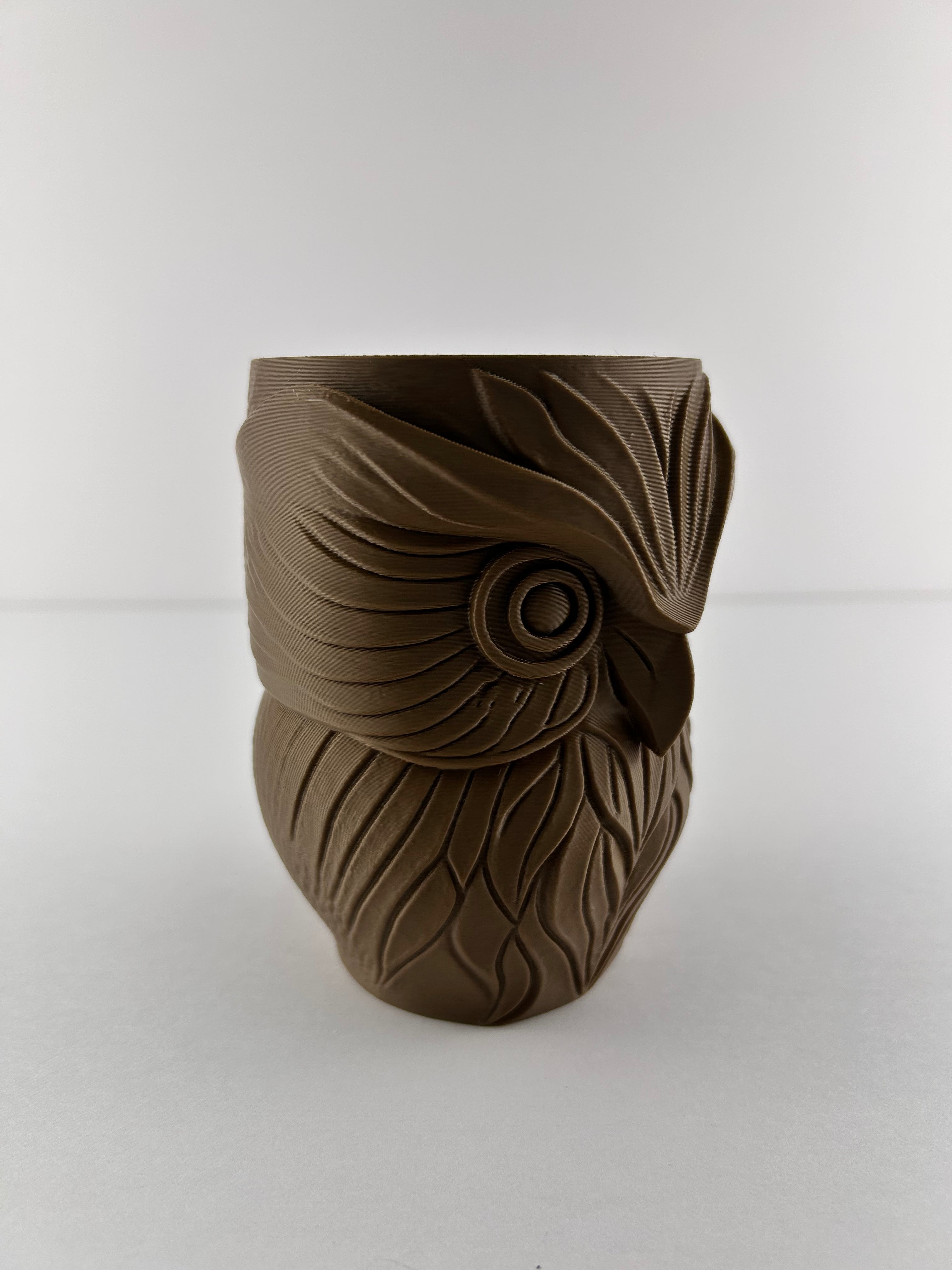 Owl Planter – Decorative Owl Succulent Pot – Modern Woodland Plant Holder – Desk & Shelf Decor – Unique Gift Idea