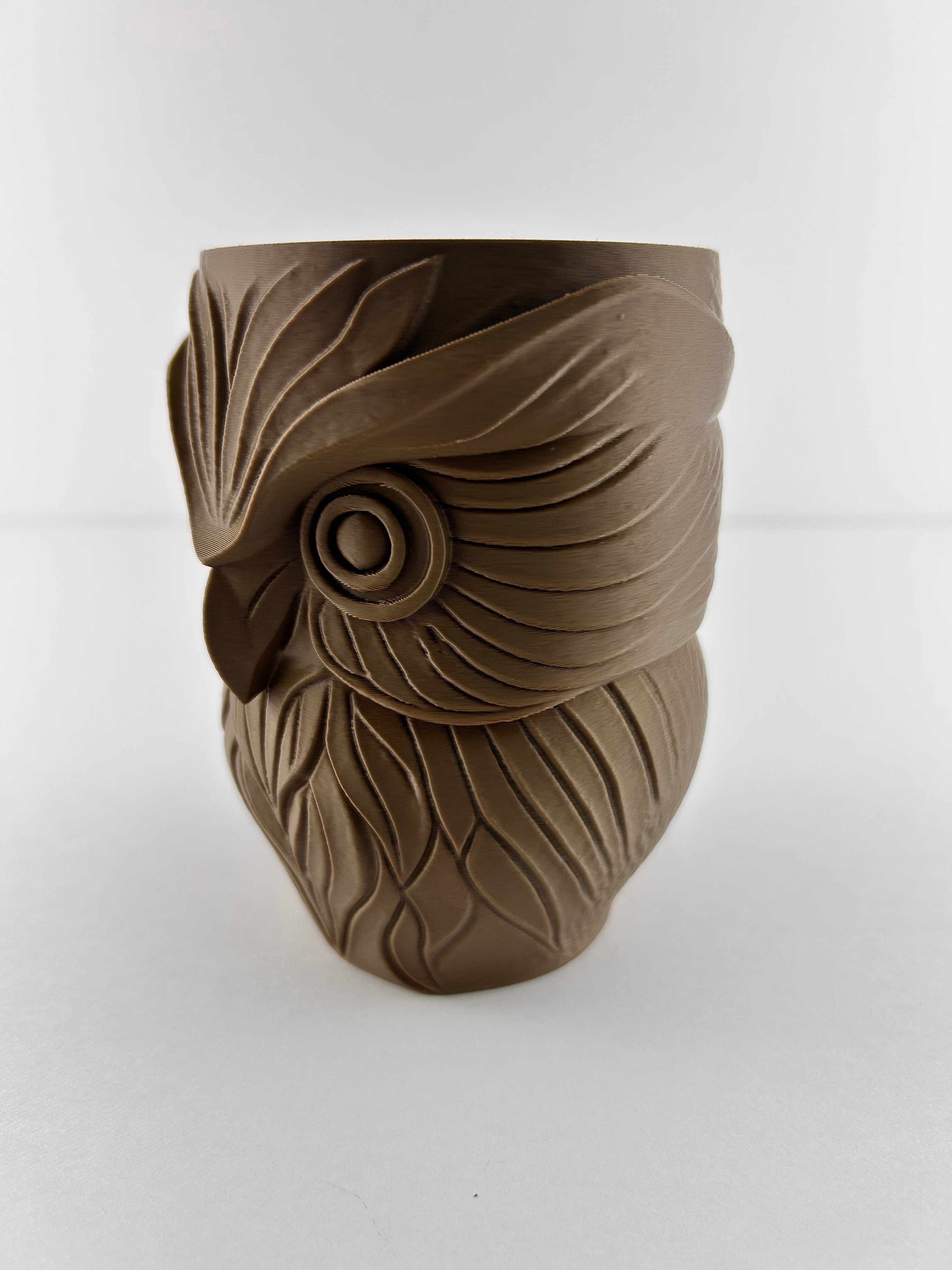 Owl Planter – Decorative Owl Succulent Pot – Modern Woodland Plant Holder – Desk & Shelf Decor – Unique Gift Idea