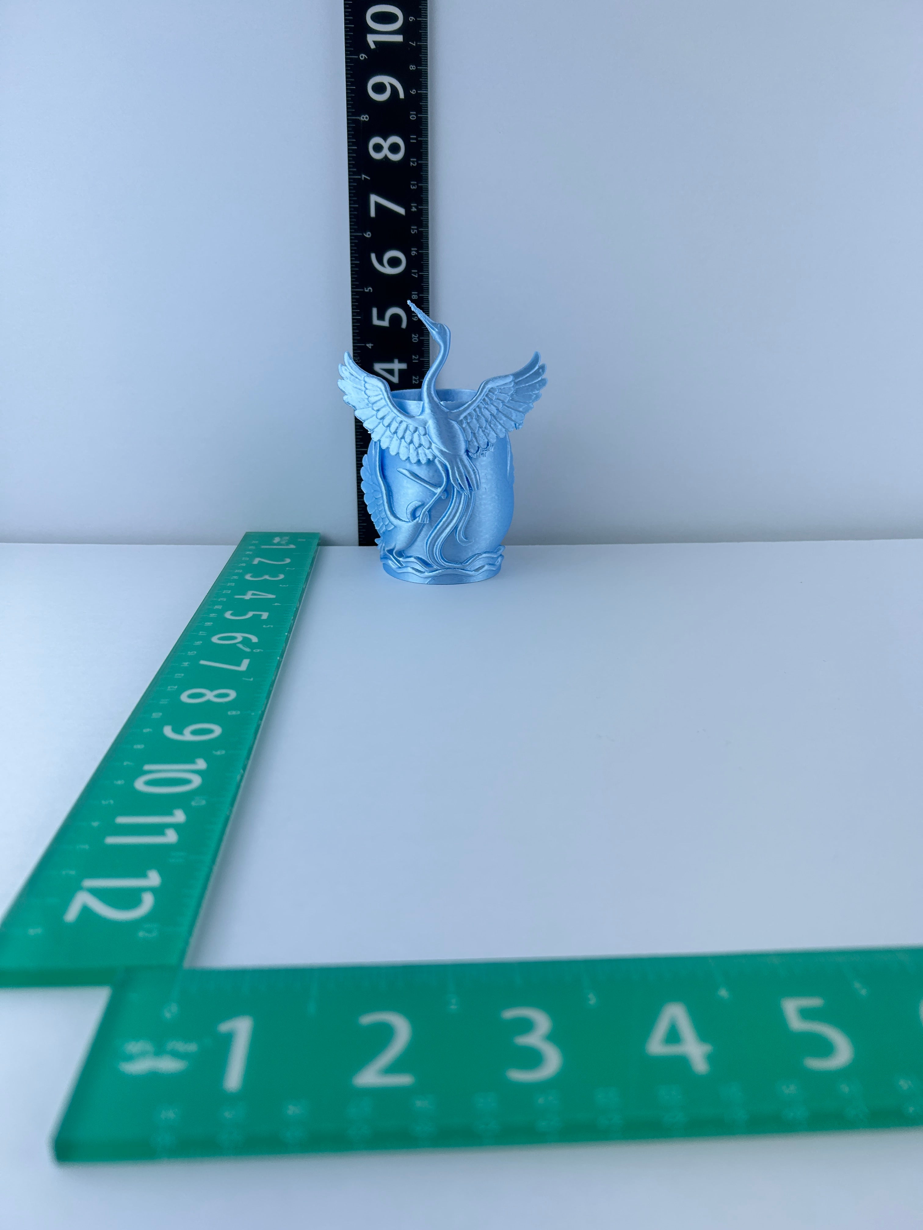 Blue Heron Planter – Coastal Bird Succulent Pot – Nautical Home Decor – Decorative Desk Plant Holder – Beach House Gift