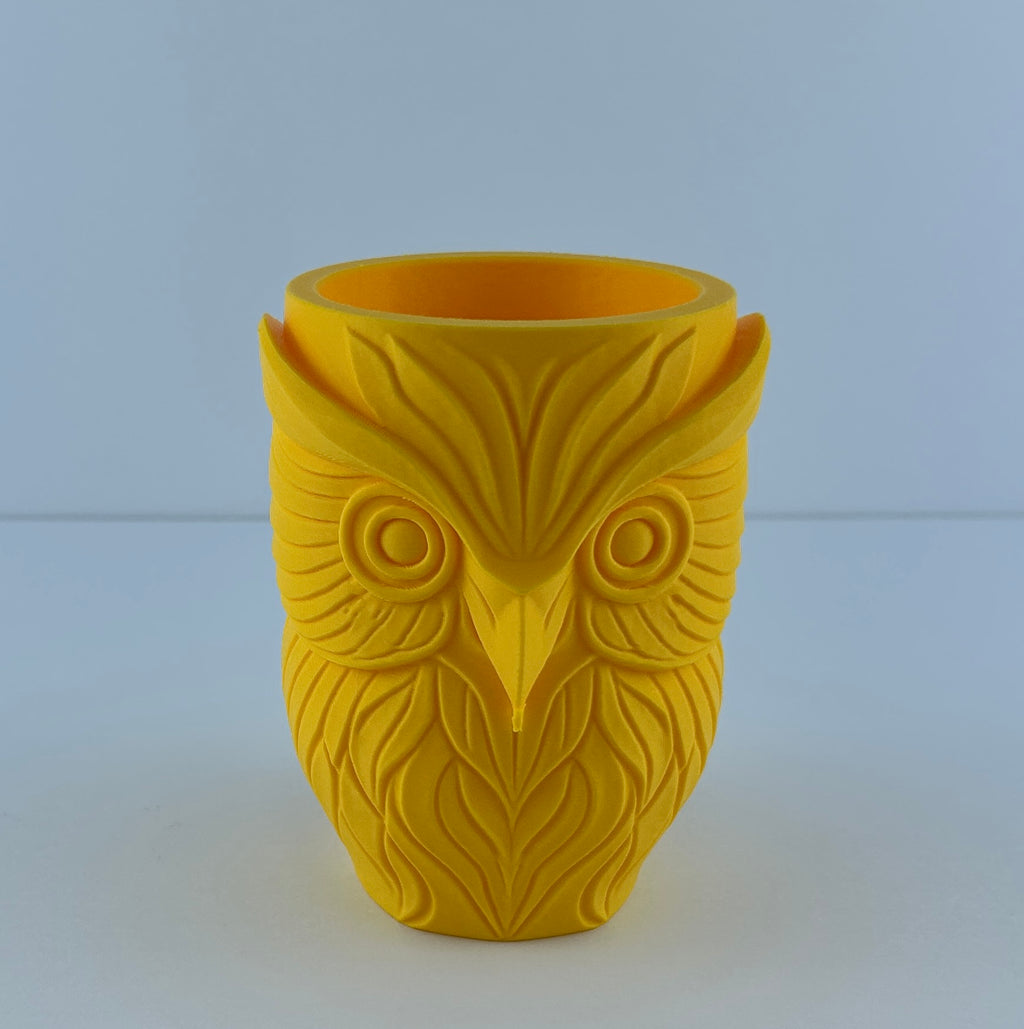 Owl Planter – Decorative Owl Succulent Pot – Modern Woodland Plant Holder – Desk & Shelf Decor – Unique Gift Idea