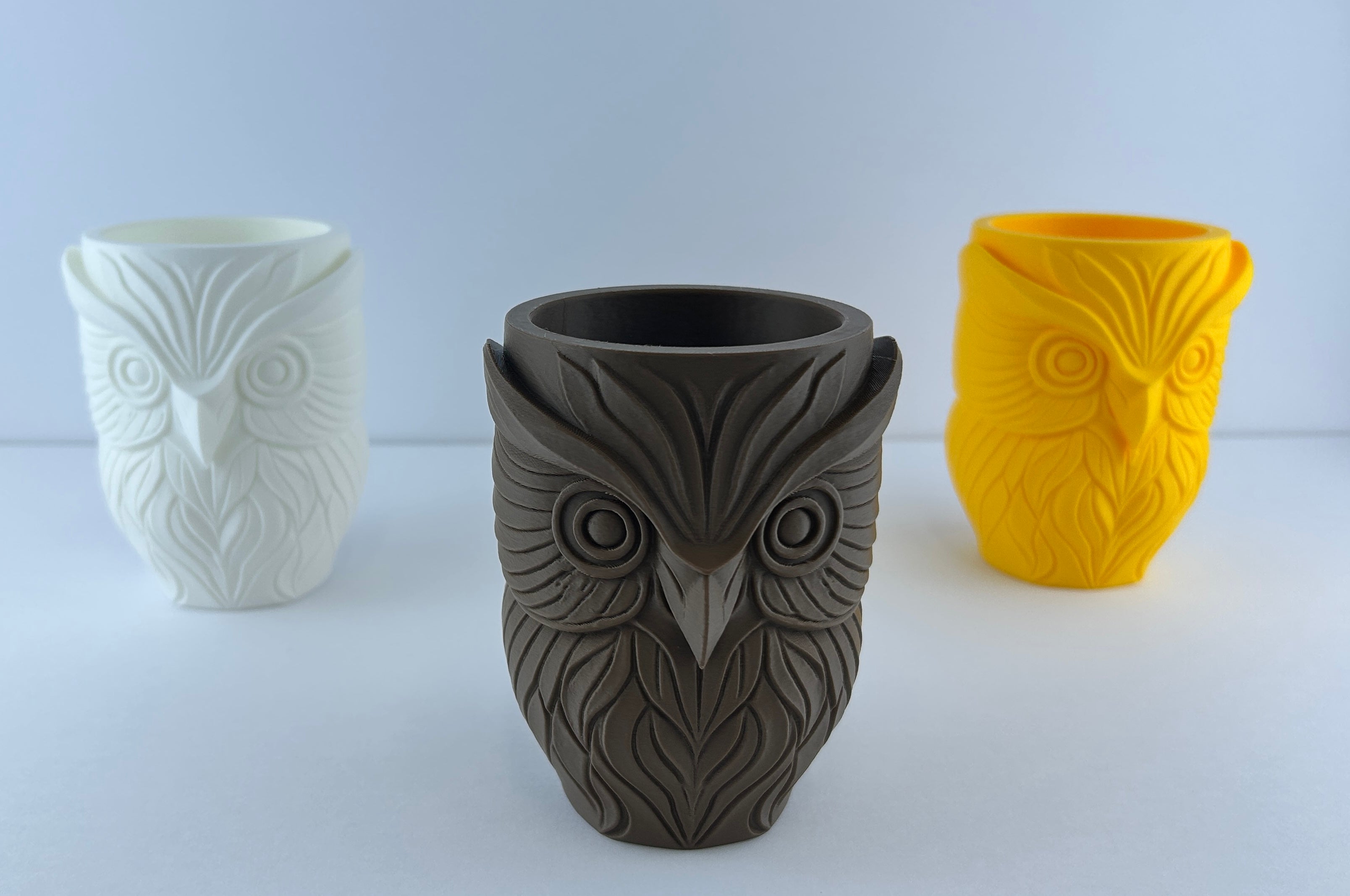 Owl Planter – Decorative Owl Succulent Pot – Modern Woodland Plant Holder – Desk & Shelf Decor – Unique Gift Idea