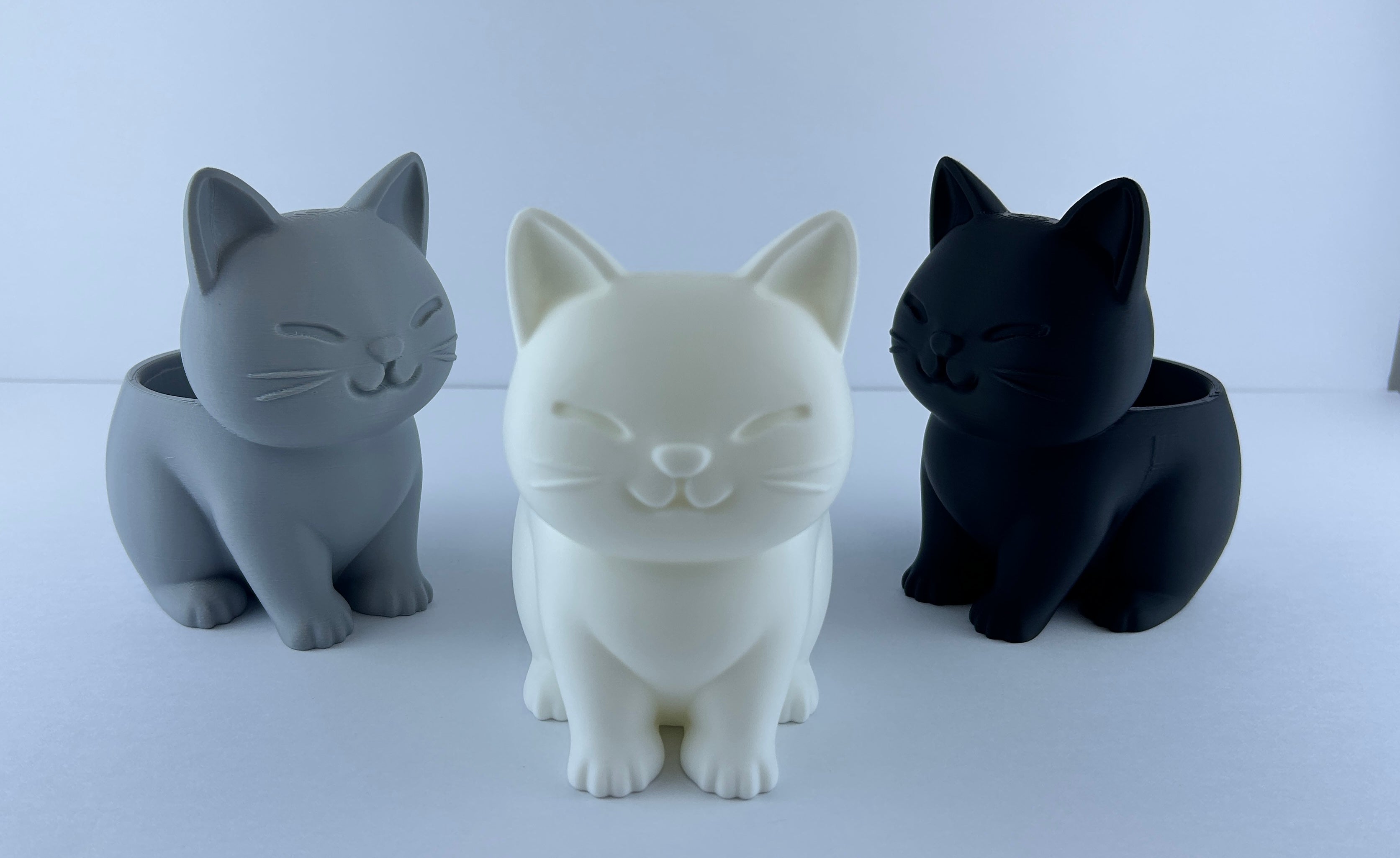 Cat Planter – Cute Sitting Cat Succulent Pot – Modern Desk Plant Holder – Small Indoor Decorative Planter – Gift for Cat Lovers