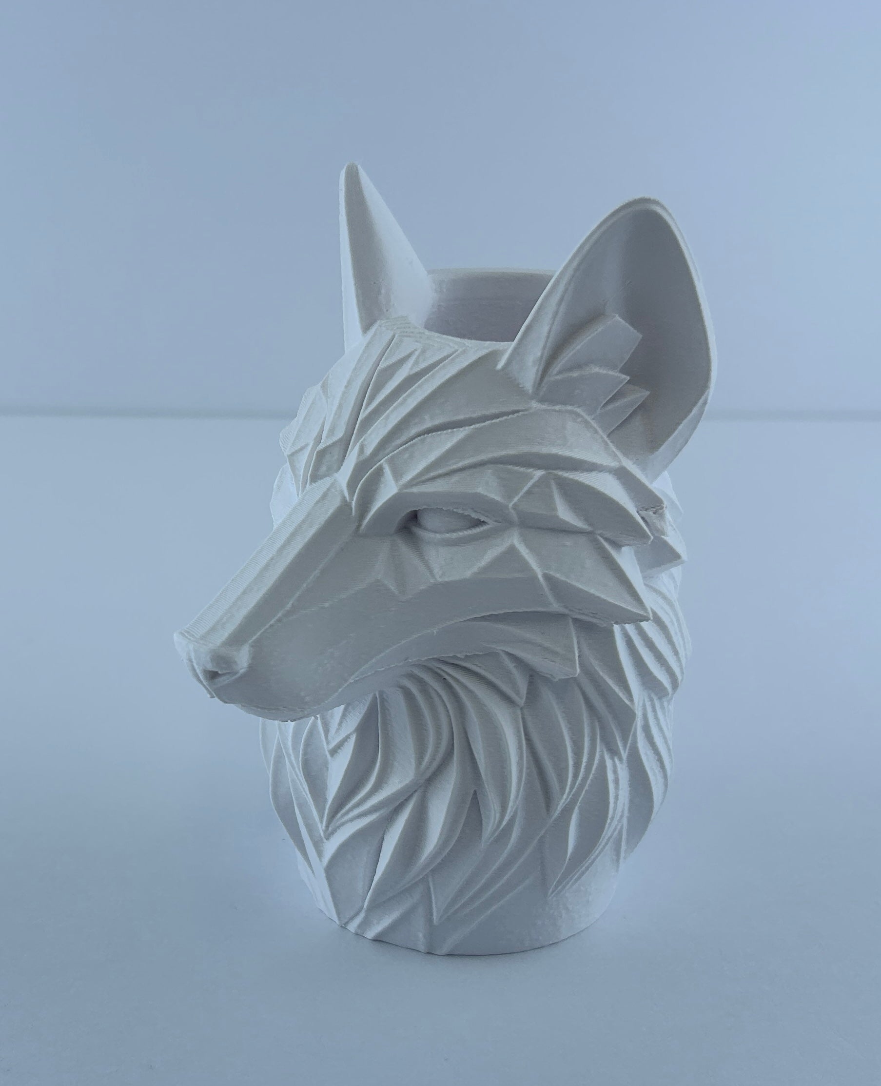 Wolf Planter – Geometric Wolf Head Succulent Pot – Woodland Home Decor – Decorative Desk Plant Holder – Gift for Nature Lovers