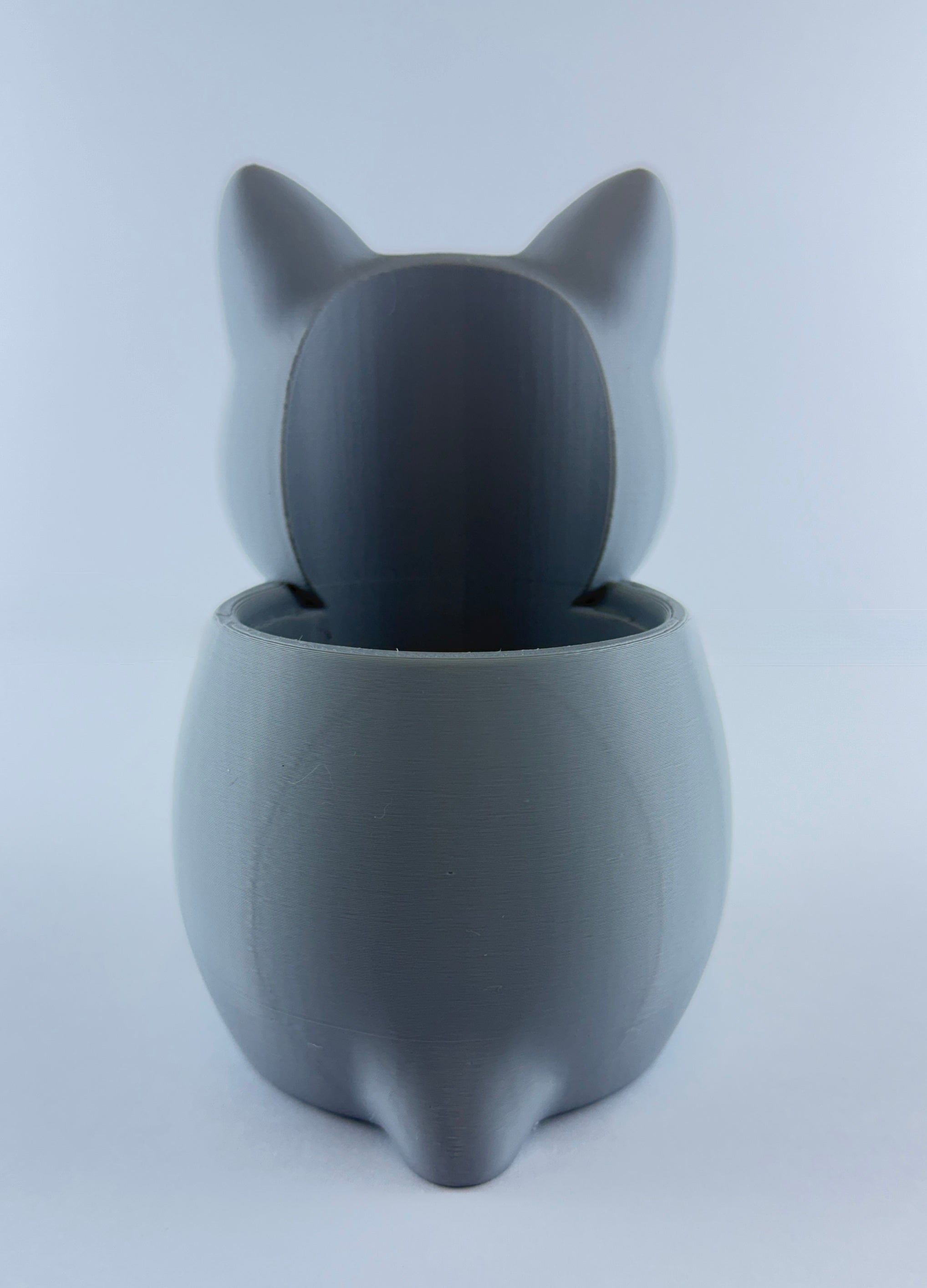 Cat Planter – Cute Sitting Cat Succulent Pot – Modern Desk Plant Holder – Small Indoor Decorative Planter – Gift for Cat Lovers