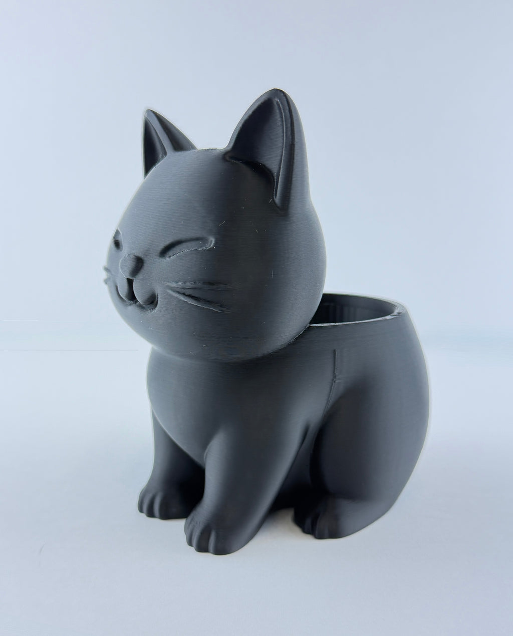 Cat Planter – Cute Sitting Cat Succulent Pot – Modern Desk Plant Holder – Small Indoor Decorative Planter – Gift for Cat Lovers