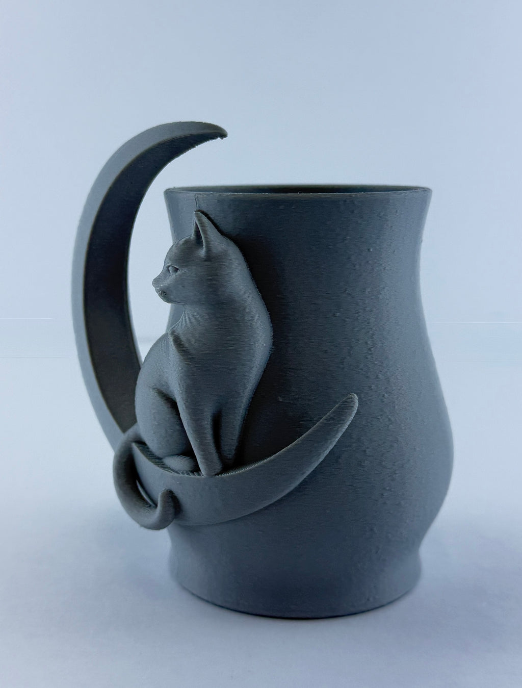 Cat in Moon Planter – Crescent Moon Succulent Pot – Modern Decorative Plant Holder – Unique Desk Decor – Gift for Cat Lovers