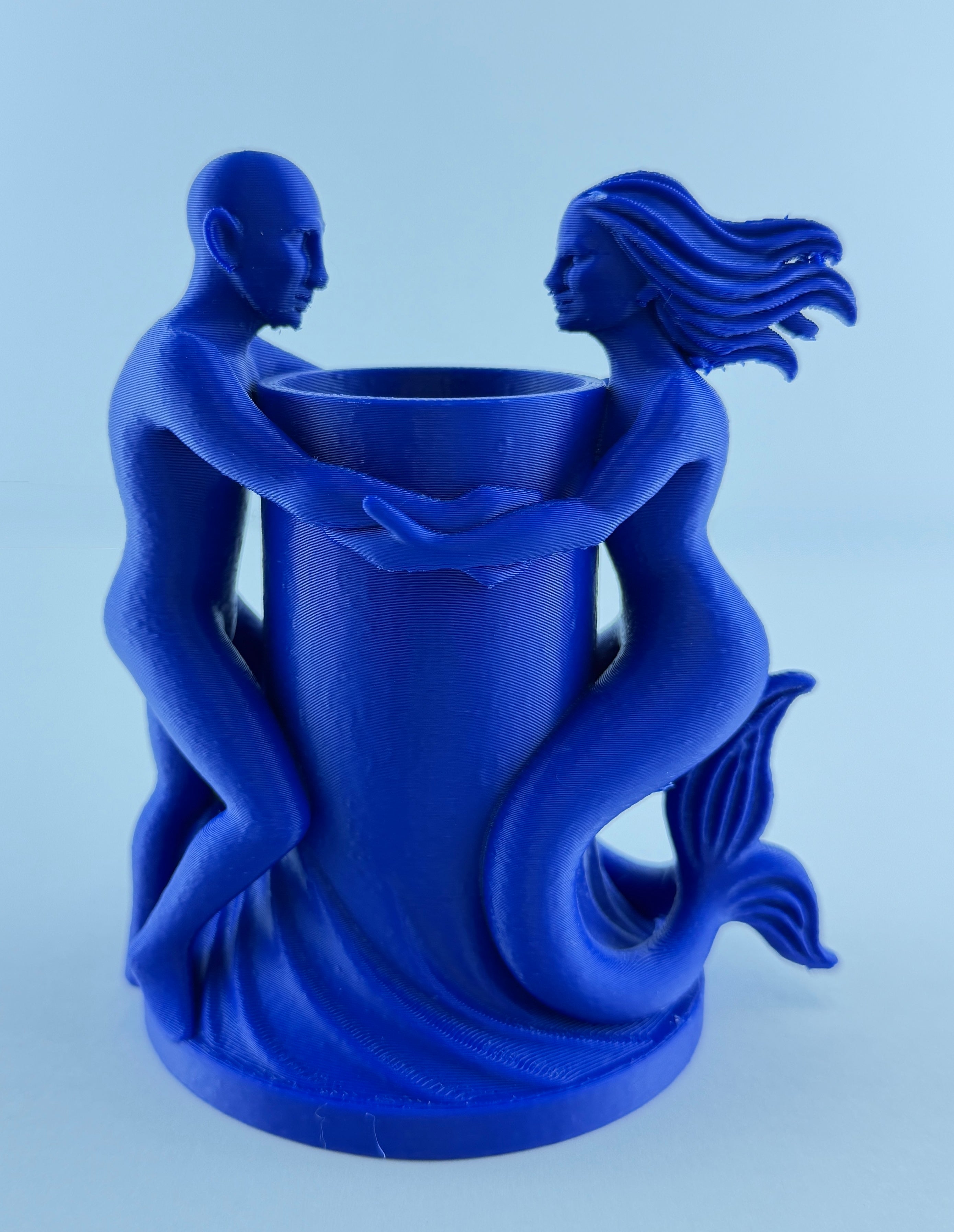 Mermaid Couple Planter – Romantic Coastal Succulent Pot – Nautical Home Decor – Decorative Ocean Plant Holder – Unique Gift