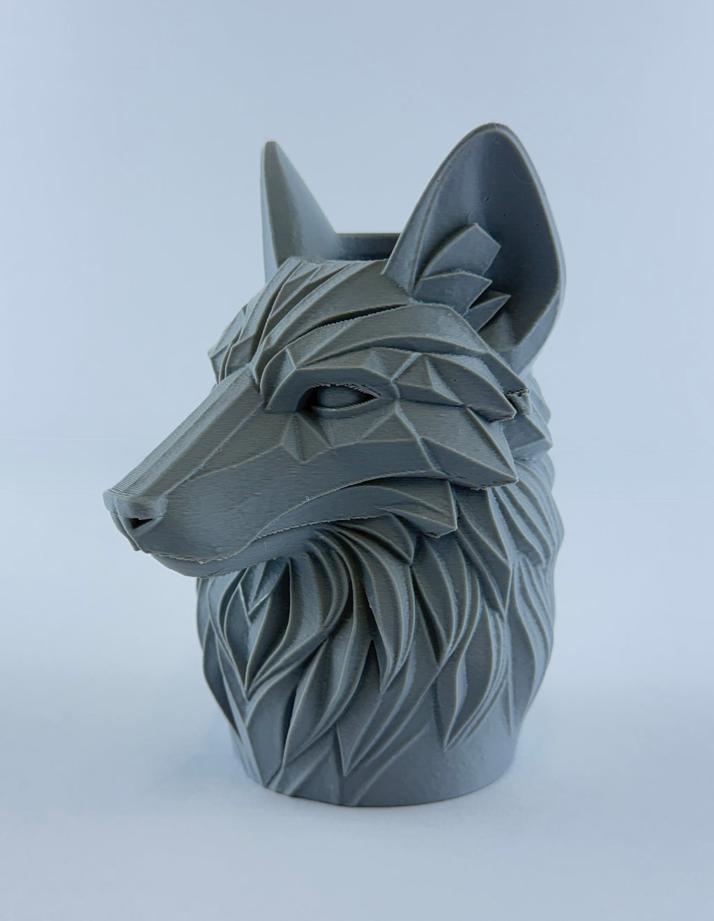 Wolf Planter – Geometric Wolf Head Succulent Pot – Woodland Home Decor – Decorative Desk Plant Holder – Gift for Nature Lovers