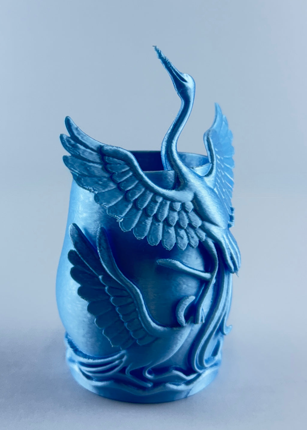 Blue Heron Planter – Coastal Bird Succulent Pot – Nautical Home Decor – Decorative Desk Plant Holder – Beach House Gift