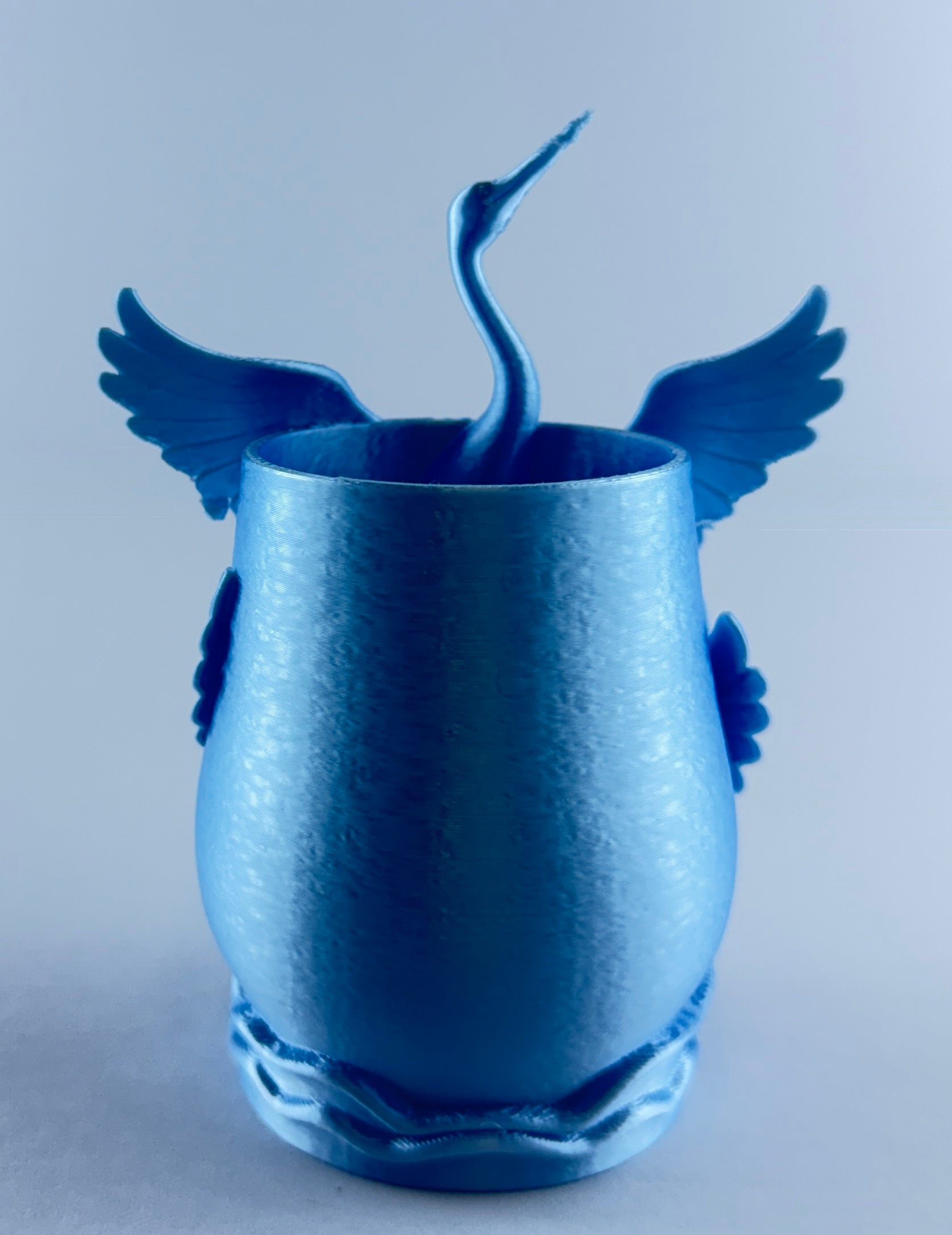 Blue Heron Planter – Coastal Bird Succulent Pot – Nautical Home Decor – Decorative Desk Plant Holder – Beach House Gift