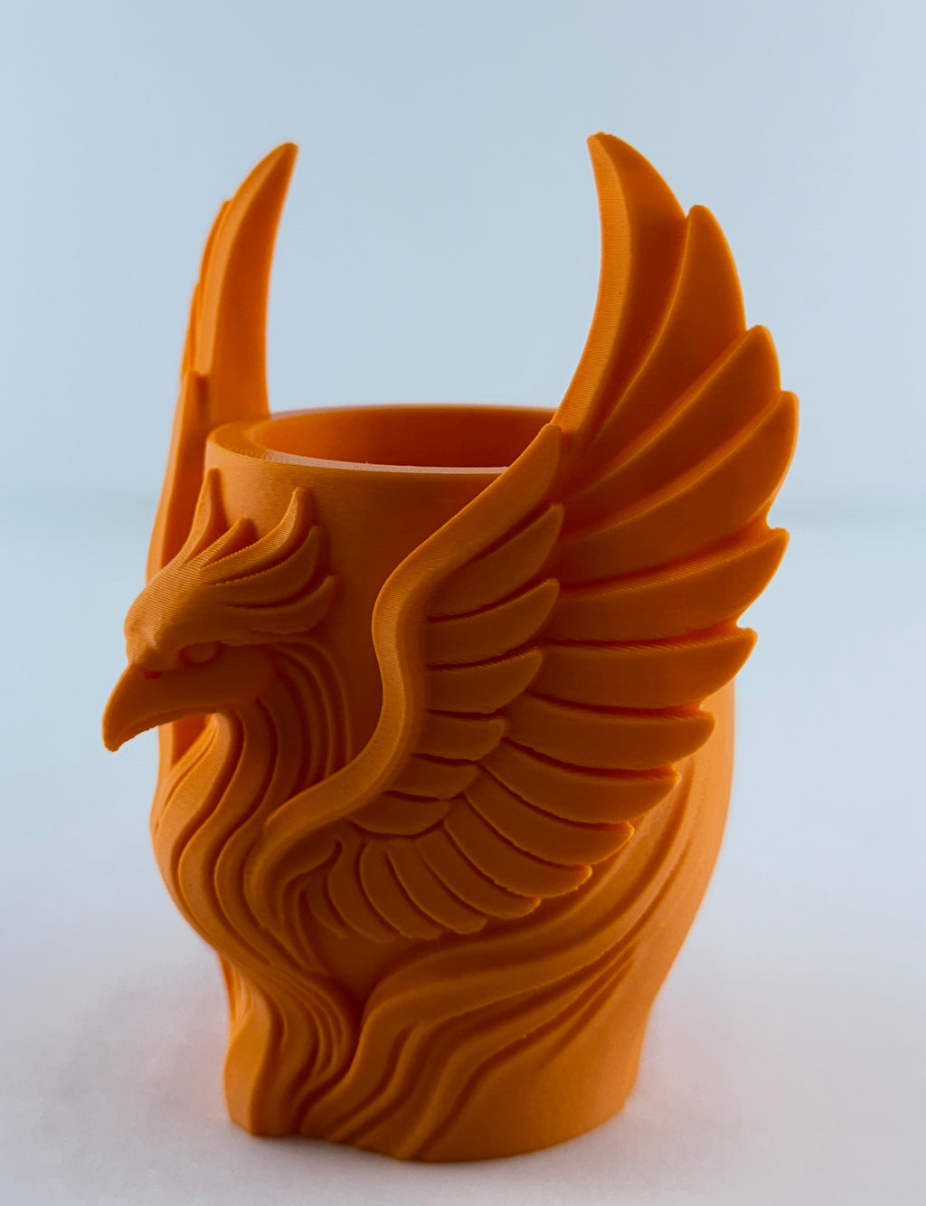 Phoenix Planter – Ornate Bird Relief Succulent Pot – Fantasy Home Decor – Decorative Desk Plant Holder – Unique Gift