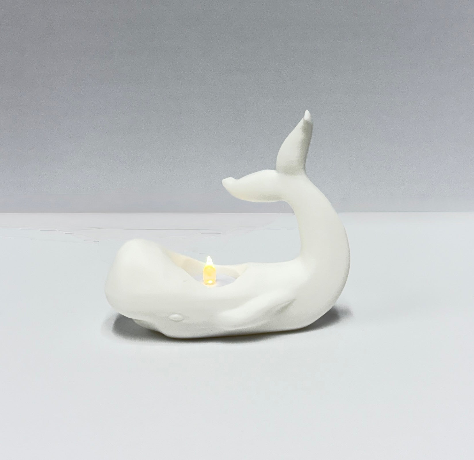 Whale Tea Light Holder – Nautical Candle Decor – Coastal Home Accent – Decorative Ocean Candle Stand – Beach House Gift