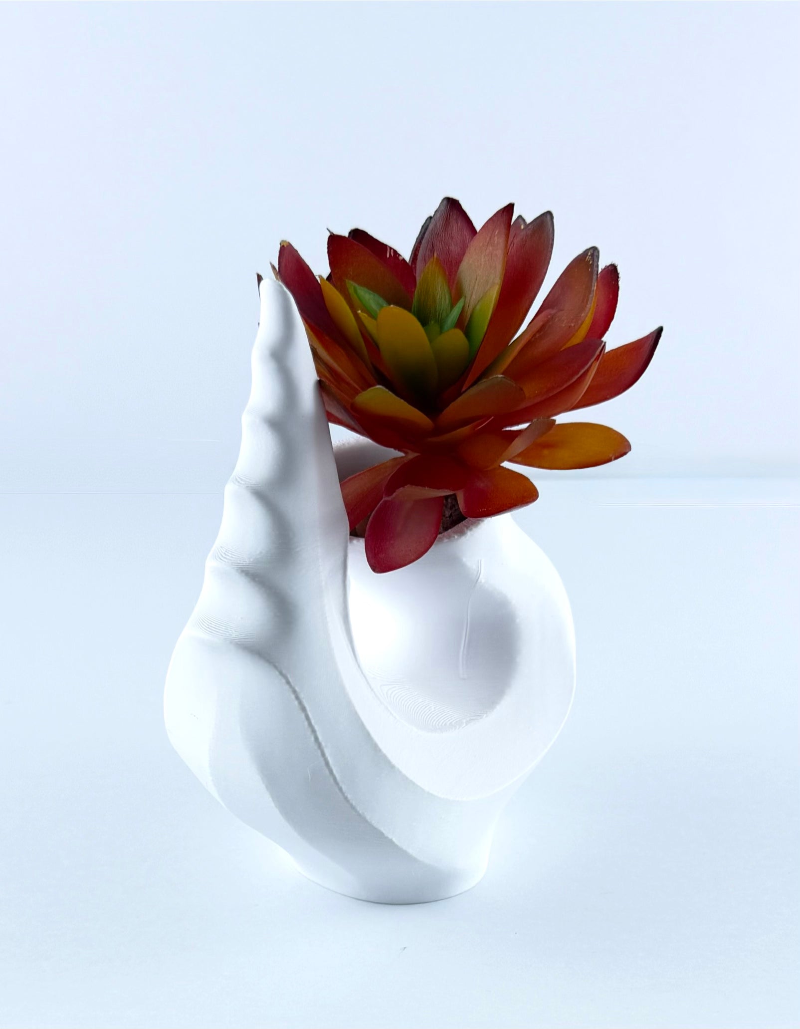 Modern Sculptural Bud Vase | 3D Printed Spiral Flower Vase | Minimalist Home Decor