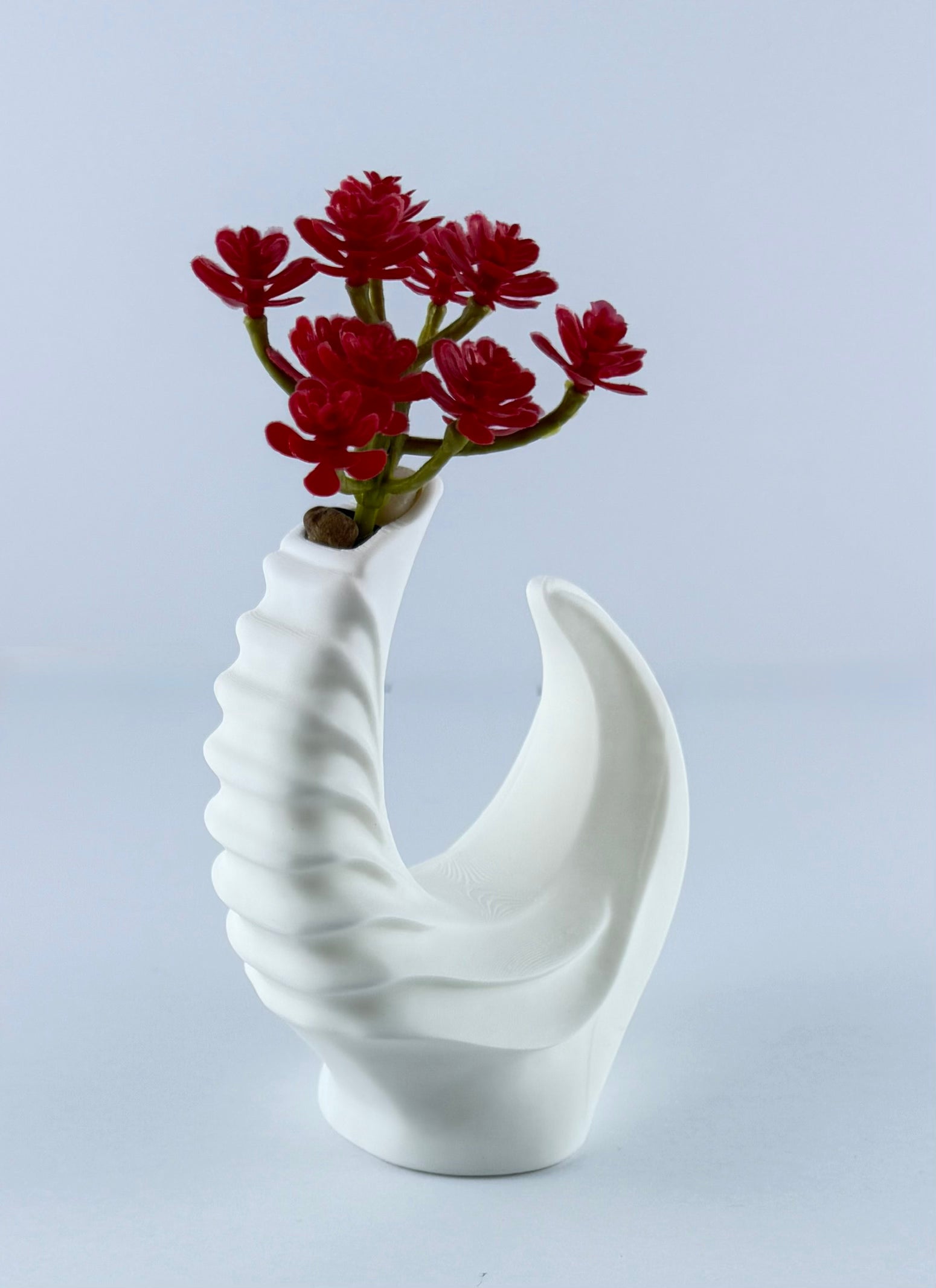 Modern Spiral Bud Vase | 3D Printed Decorative Vase | Minimalist Flower Vase | Small Desktop Vase | Contemporary Home Decor