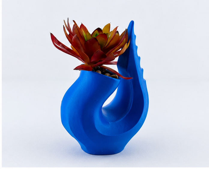 Modern Sculptural Bud Vase | 3D Printed Spiral Flower Vase | Minimalist Home Decor