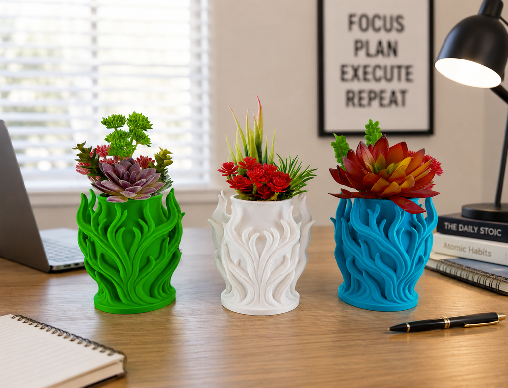 Root Planter – Organic Sculpted Succulent Pot – Modern Botanical Home Decor – Decorative Indoor Plant Holder – Unique Gift