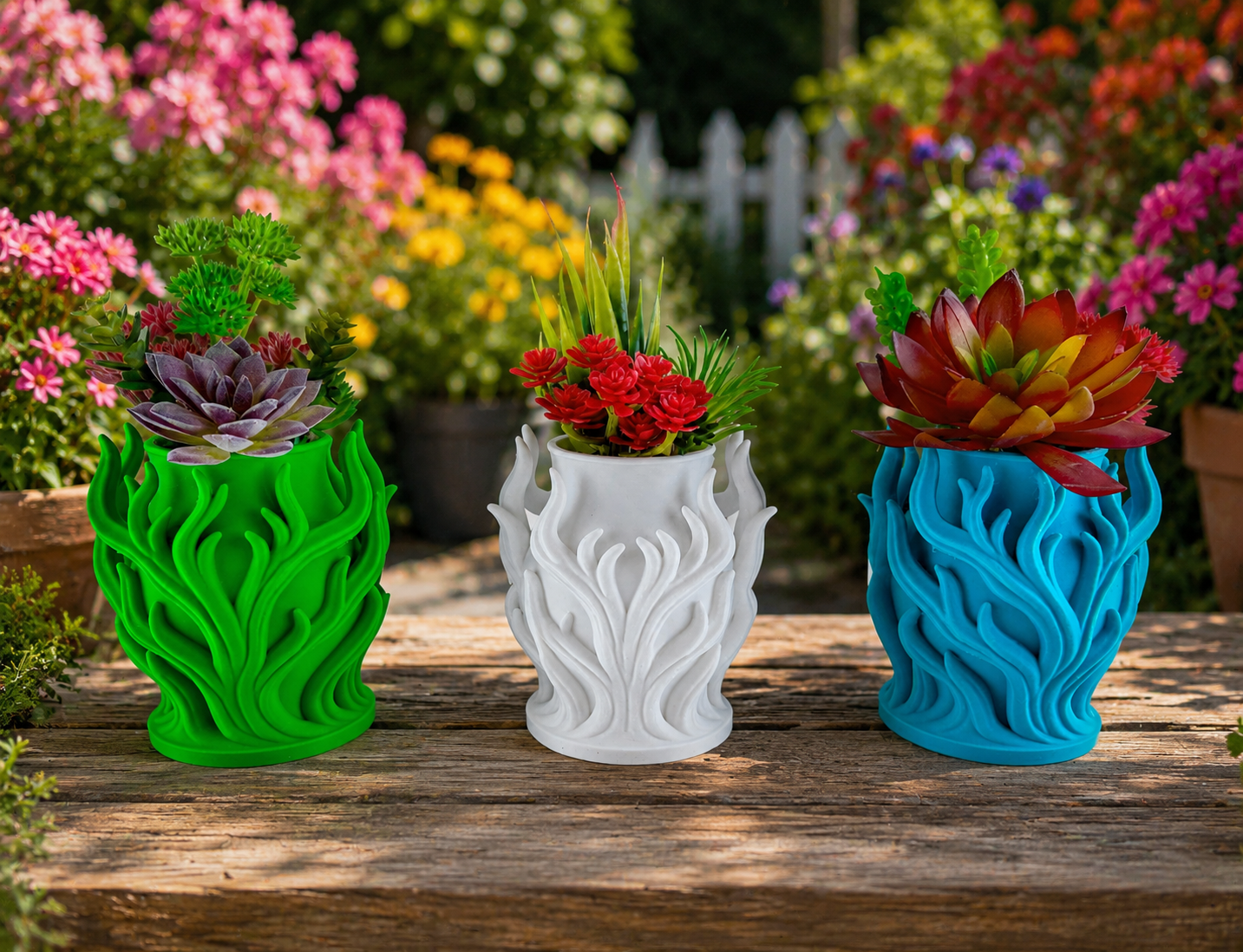 Root Planter – Organic Sculpted Succulent Pot – Modern Botanical Home Decor – Decorative Indoor Plant Holder – Unique Gift