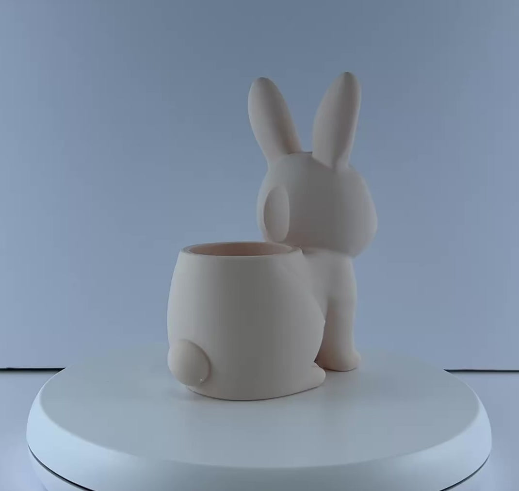 Bunny Planter – Cute Rabbit Succulent Pot – Modern Spring Decor – Small Indoor Plant Holder – Easter Gift Idea