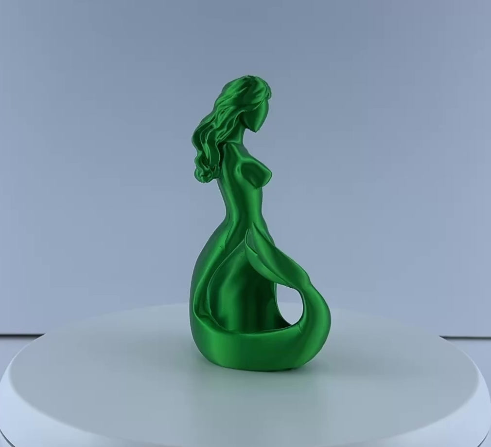 Mermaid Tea Light Holder – Coastal Candle Decor – Nautical Home Accent – Decorative Mermaid Statue – Beach House Gift