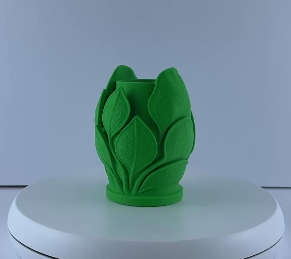 Leaf Planter – Botanical Succulent Pot – Modern Nature Inspired Indoor Plant Holder – Decorative Desk Planter – Unique Gift