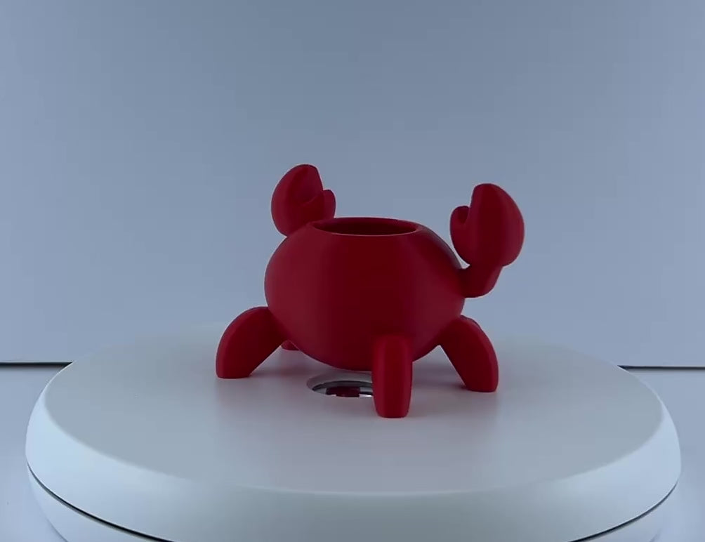 Crab Planter – Cute Coastal Succulent Pot – Nautical Desk Decor – Small Indoor Plant Holder – Beach House Gift