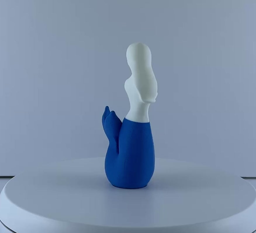 Decorative Mermaid Statue – Coastal Nautical Home Decor – Ocean Inspired Shelf Accent – Beach House Mermaid Figurine – Unique Gift