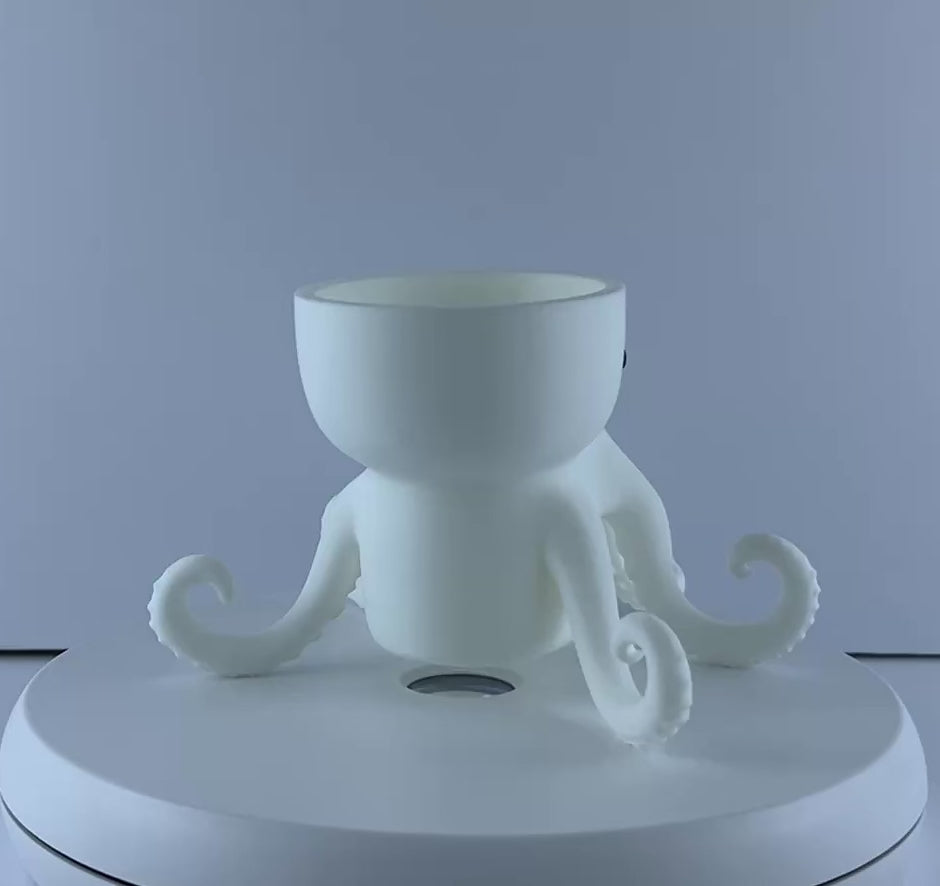 Kraken Planter – Cute Octopus Succulent Pot – Nautical Desk Decor – Coastal Indoor Plant Holder – Ocean Lover Gift