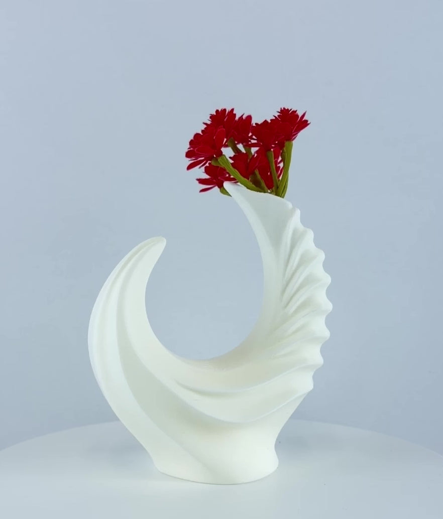 Modern Spiral Bud Vase | 3D Printed Decorative Vase | Minimalist Flower Vase | Small Desktop Vase | Contemporary Home Decor