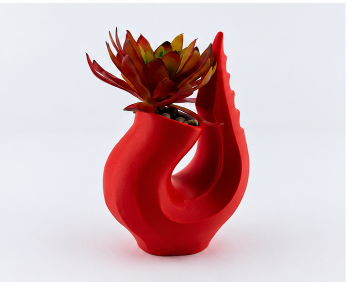 Modern Sculptural Bud Vase | 3D Printed Spiral Flower Vase | Minimalist Home Decor