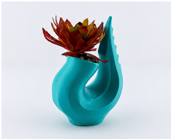Modern Sculptural Bud Vase | 3D Printed Spiral Flower Vase | Minimalist Home Decor